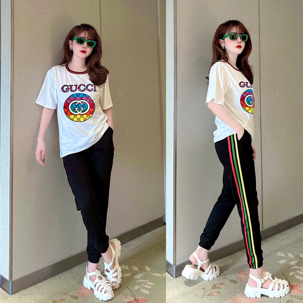 [FREESHIP]Đồ bộ thun thể thao form rộng logo thêu (2 màu đen trắng, 4 size)