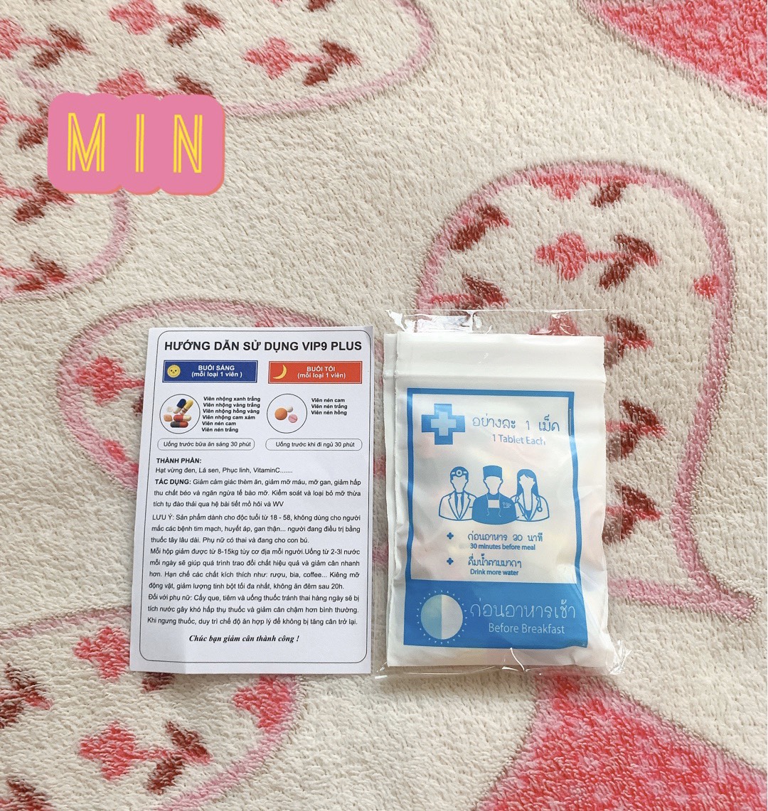 Giảm Cân VIP 9 Yanhee giảm mạnh [ Liệu Trình 1 Tuần ]