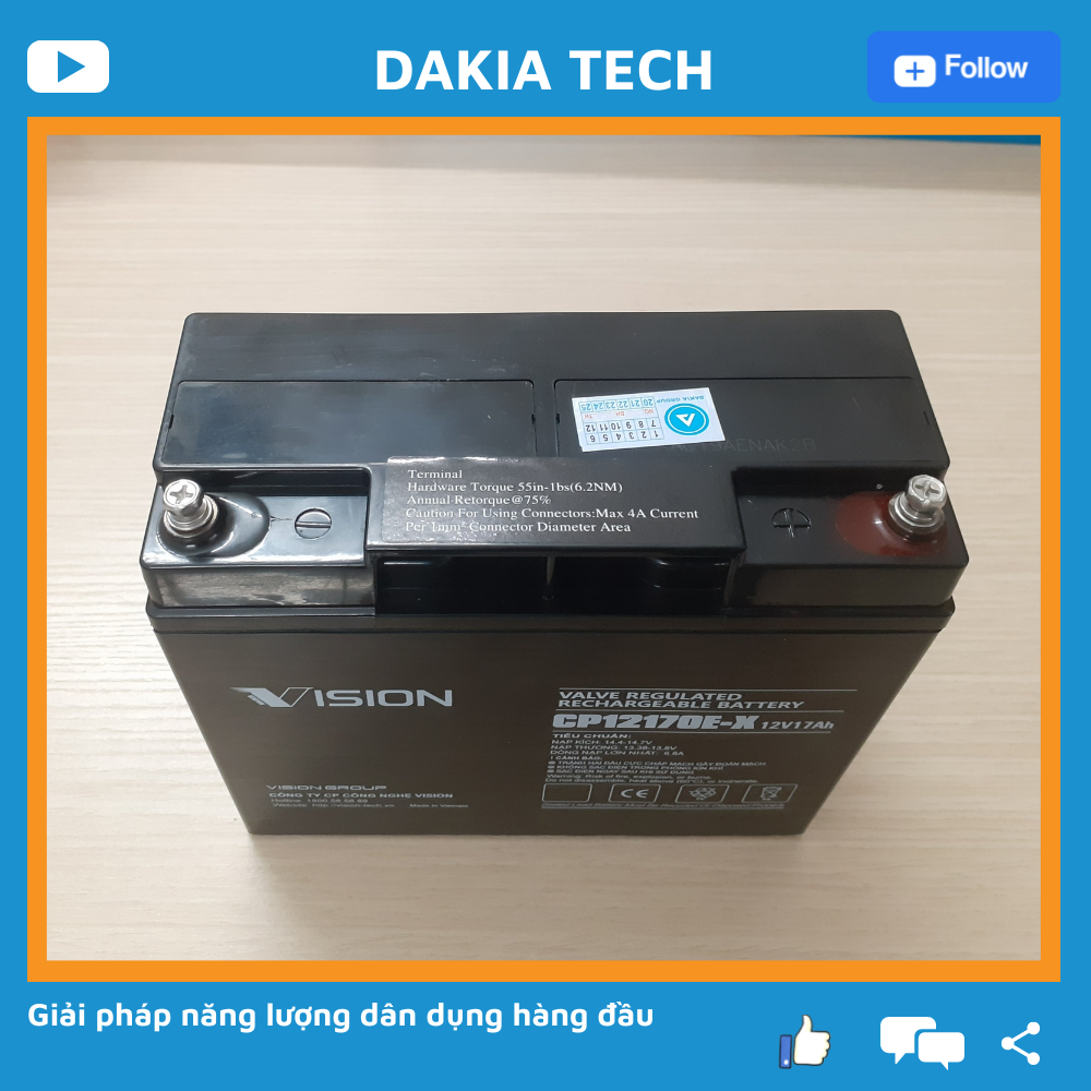 Ắc quy Vision 12V 17Ah CP12170E-X