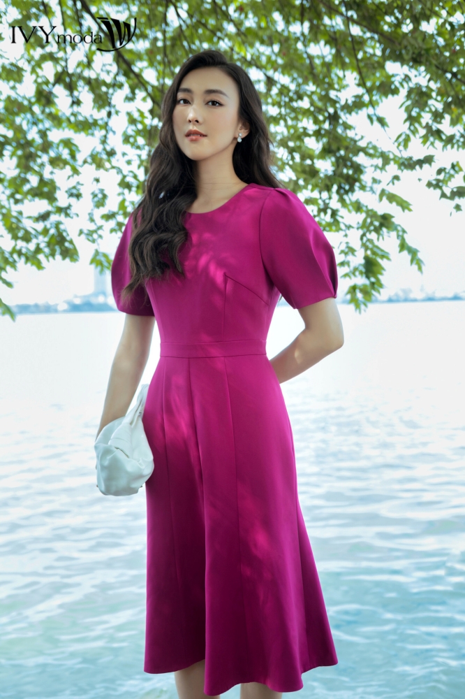 Đầm đuôi cá lưng cách điệu IVY moda MS 48M7694