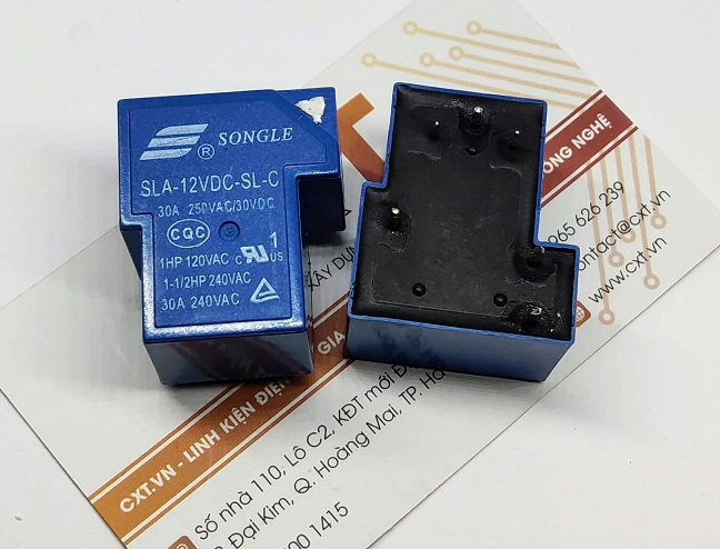 Sla-12vdc-sl-c relay songle 12v 30a 6 chân