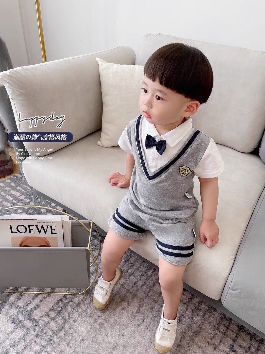 Sét công tử bé trai/Bộ cotton bé trai/Bộ phong cách cho bé