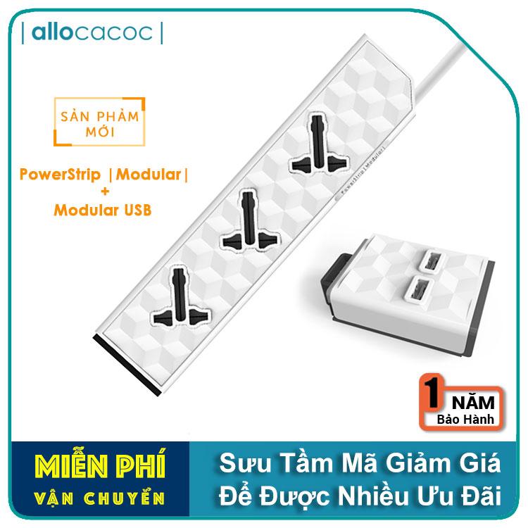 Bộ Combo 2 Sản Phẩm PowerStrip Modular và Modular USB