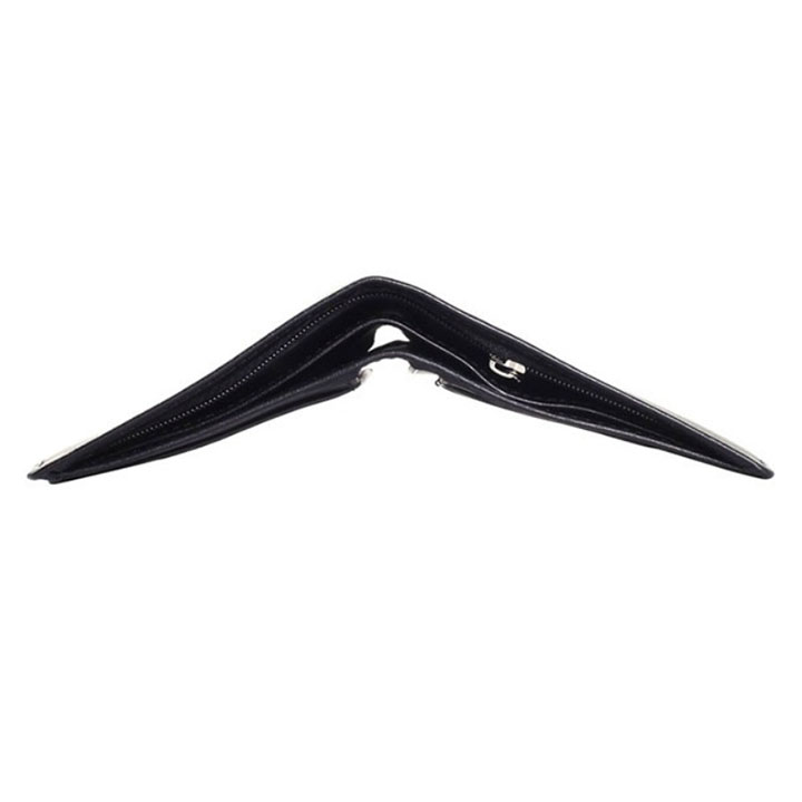 Ví nam da bò kiểu đứng màu đen HK2108