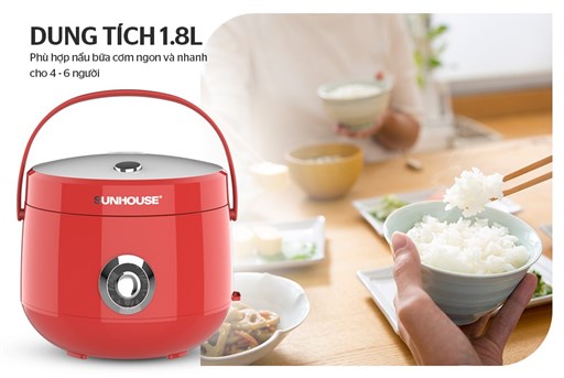 Nồi cơm điện 1.8L Sunhouse SHD8606R