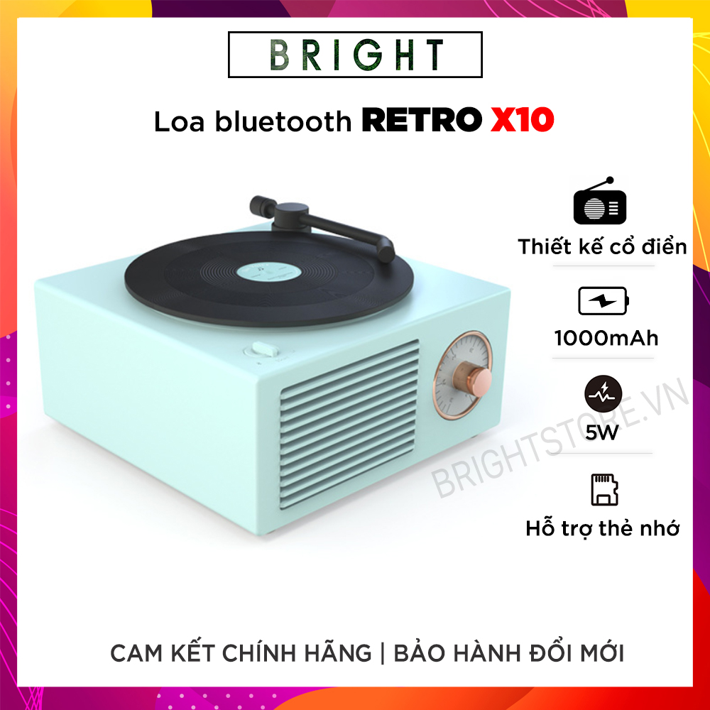 Loa Bluetooth Retro X10 Giả Lập Đĩa Than