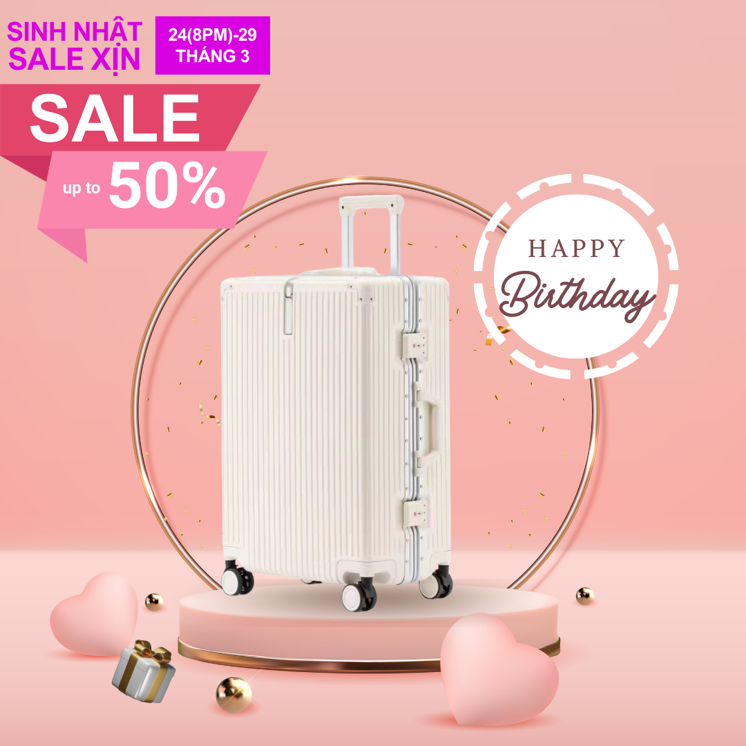 FREESHIP [Size 20 inch ] Vali khóa sập nhập khẩu Hàn Quốc 2023 CAO CẤP