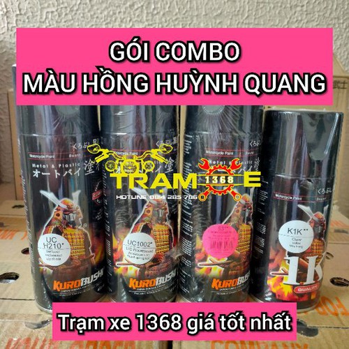 SƠN SAMURAI COMBO SƠN MÀU HỒNG HUỲNH QUANG GỒM 4 CHAI