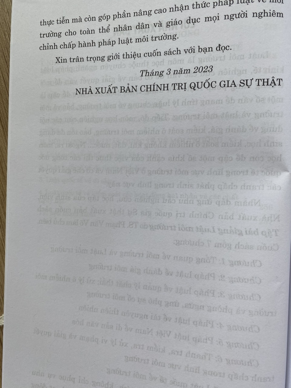 Tập Bài Giảng Luật Môi trường