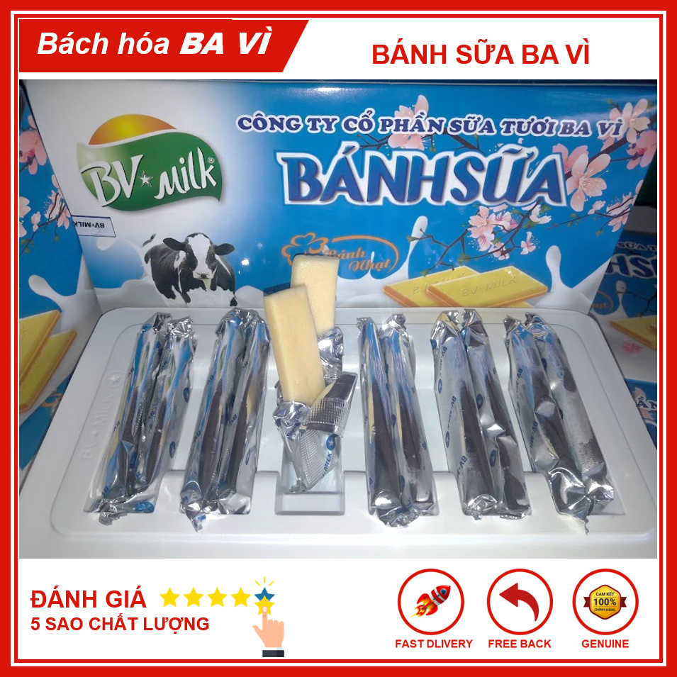 Bánh Sữa Nhạt Nguyên Chất Ba Vì BVMILK 180g
