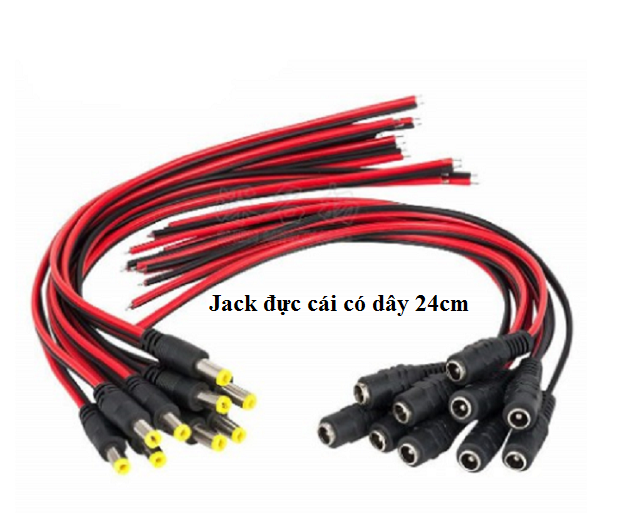 Dây Nguồn có Jack DC 5.5x2.1mm - 2 cặp Đực + cái