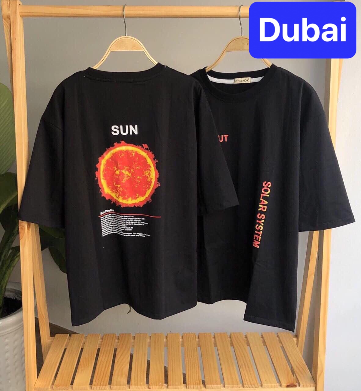 ÁO THUN ĐEN SAO HỎA NAM NỮ PHOM FORM RỘNG TAY LỠ HOT TREND MẠNH MẼ SÀNH ĐIỆU VẢI DÀY MIN - DUBAI FASHION