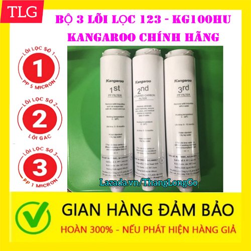 BÁO GIÁ 3 Lõi Lọc Nước | Shopee Lazada Sendo Tiki mới nhất 62 BỘ 3 LÕI LỌC NƯỚC KANGAROO KG100HU - KG100MED - KG123HQ Kg-1yMED