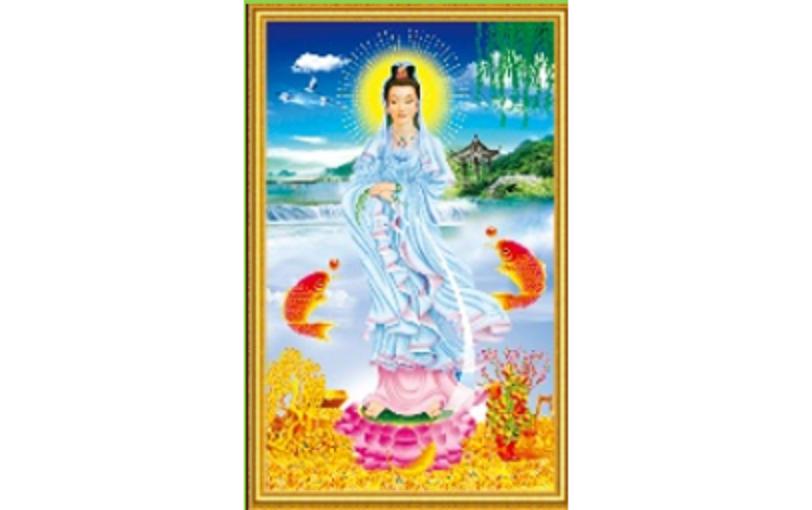Tranh thêu phật mẹ quan âm dv6145