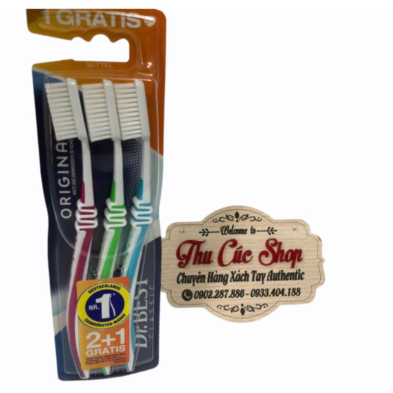 Bàn Chải Đánh Răng Dr.Best vỉ 3cái [HÀNG NỘI ĐỊA ĐỨC]
