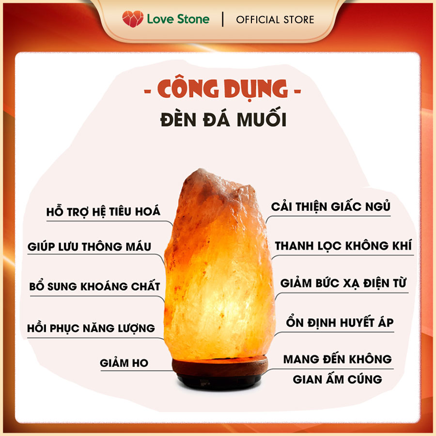 Đèn Đá Muối Tự Nhiên Himalaya Love Stone