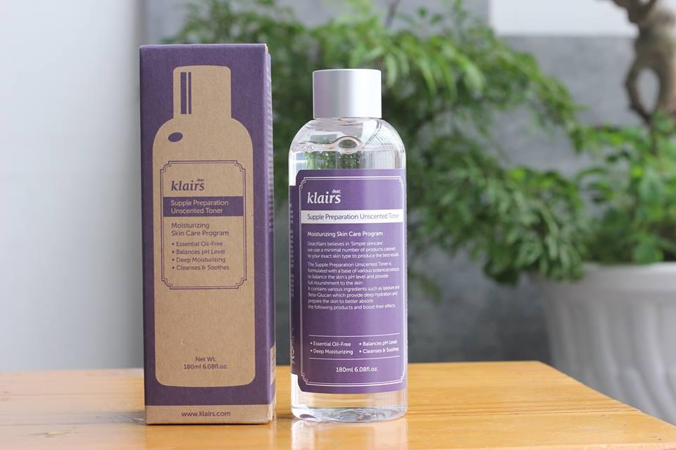 Nước hoa hồng Klairs Supple Preparation Facial Toner (có mùi)