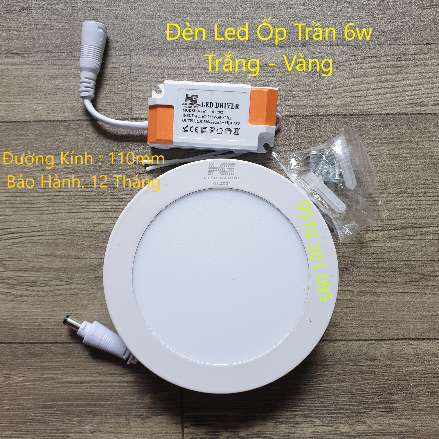 Đèn led ốp trần 6w siêu sáng