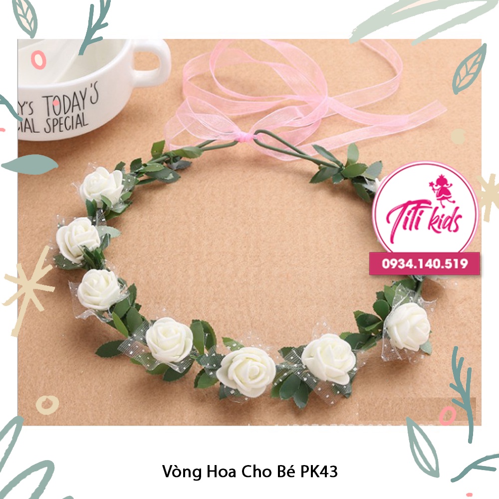 VÒNG HOA ĐỘI ĐẦU CHO BÉ GÁI TITIKIDS PK43
