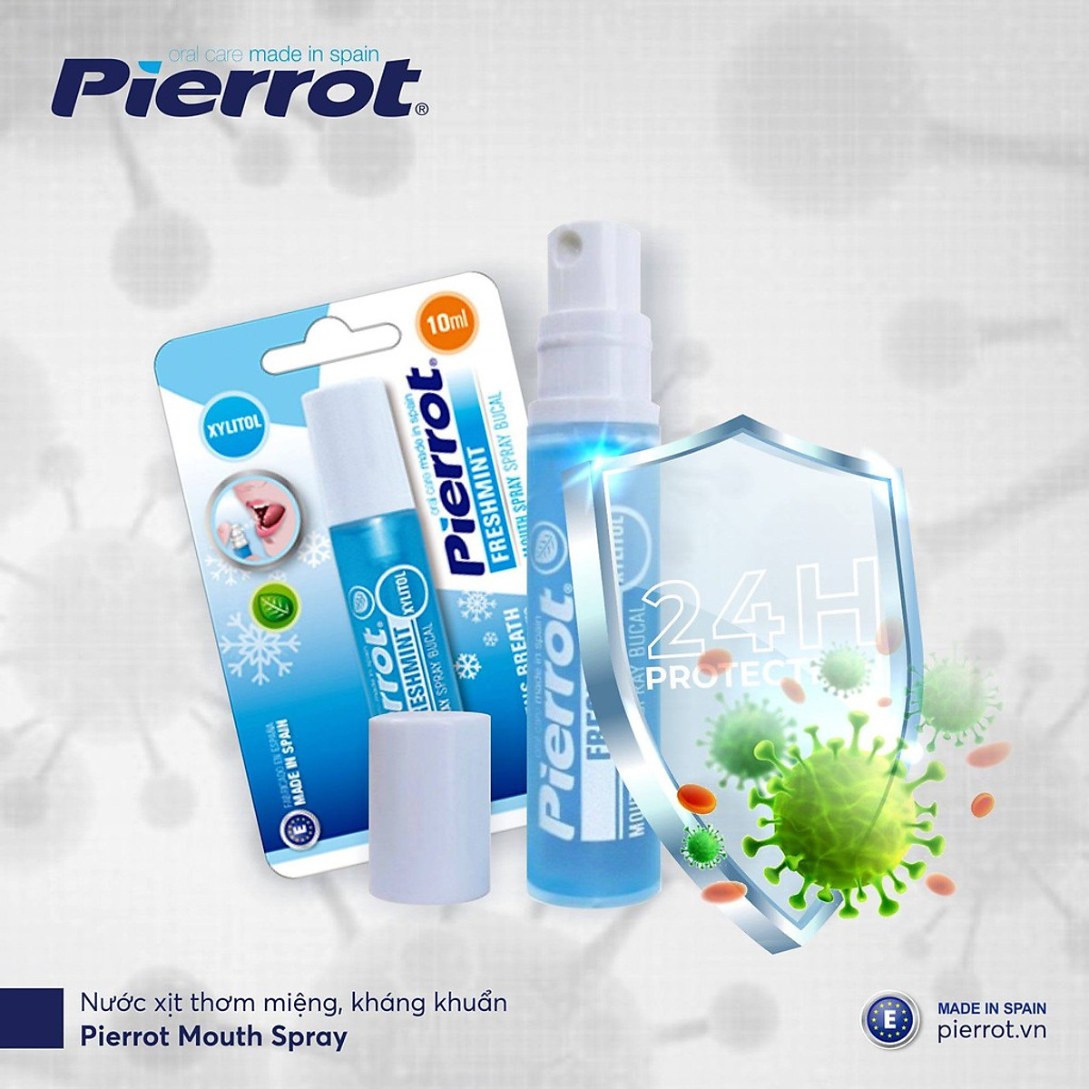 Xịt thơm miệng kháng khuẩn Pierrot Mouth Spray 10ML