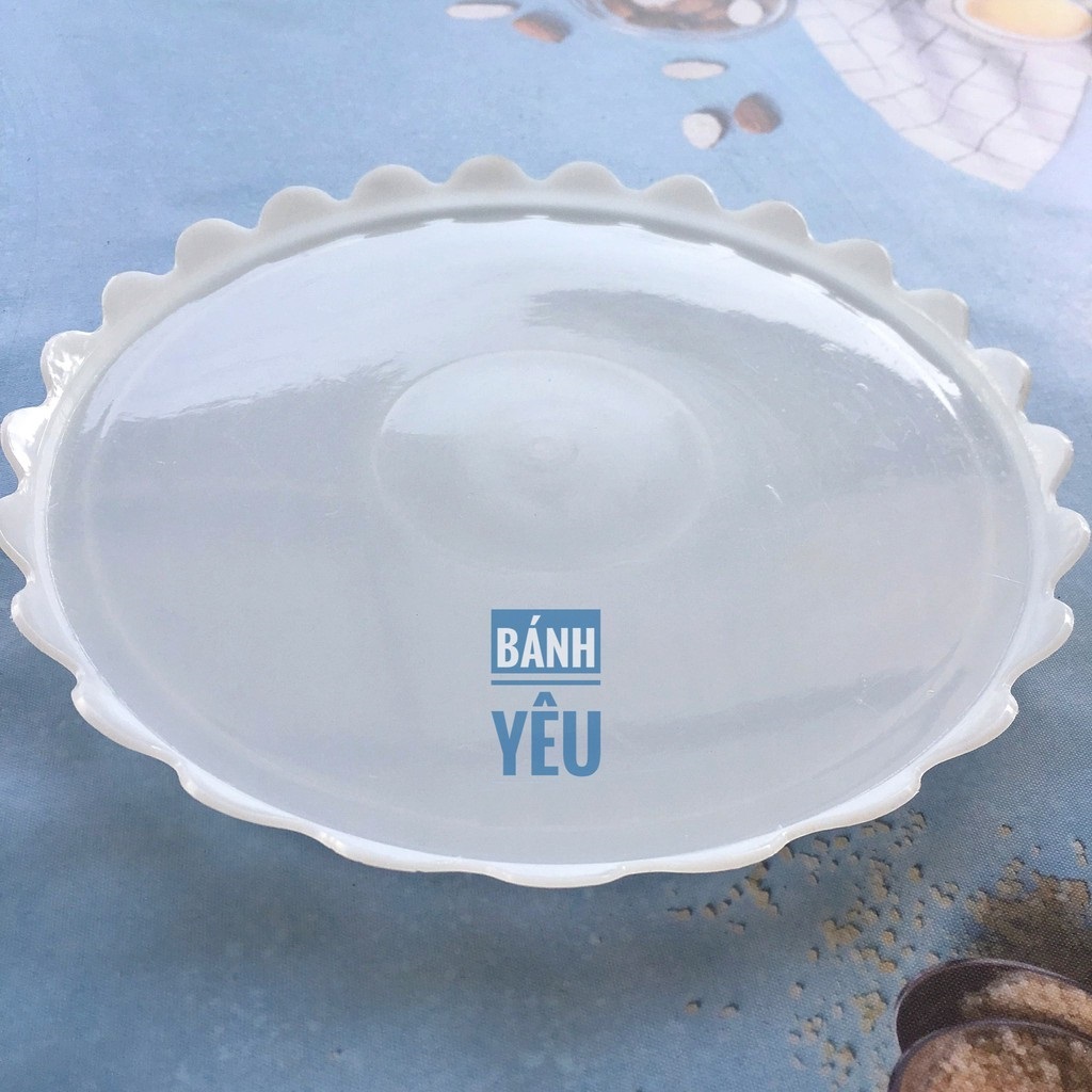 Dĩa nhựa đựng bánh kem/rau câu 20cm