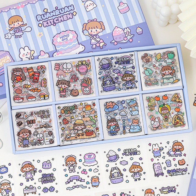 [ FULL SET 100] Set Sticker 100 Tấm Dễ Thương- Full Hộp