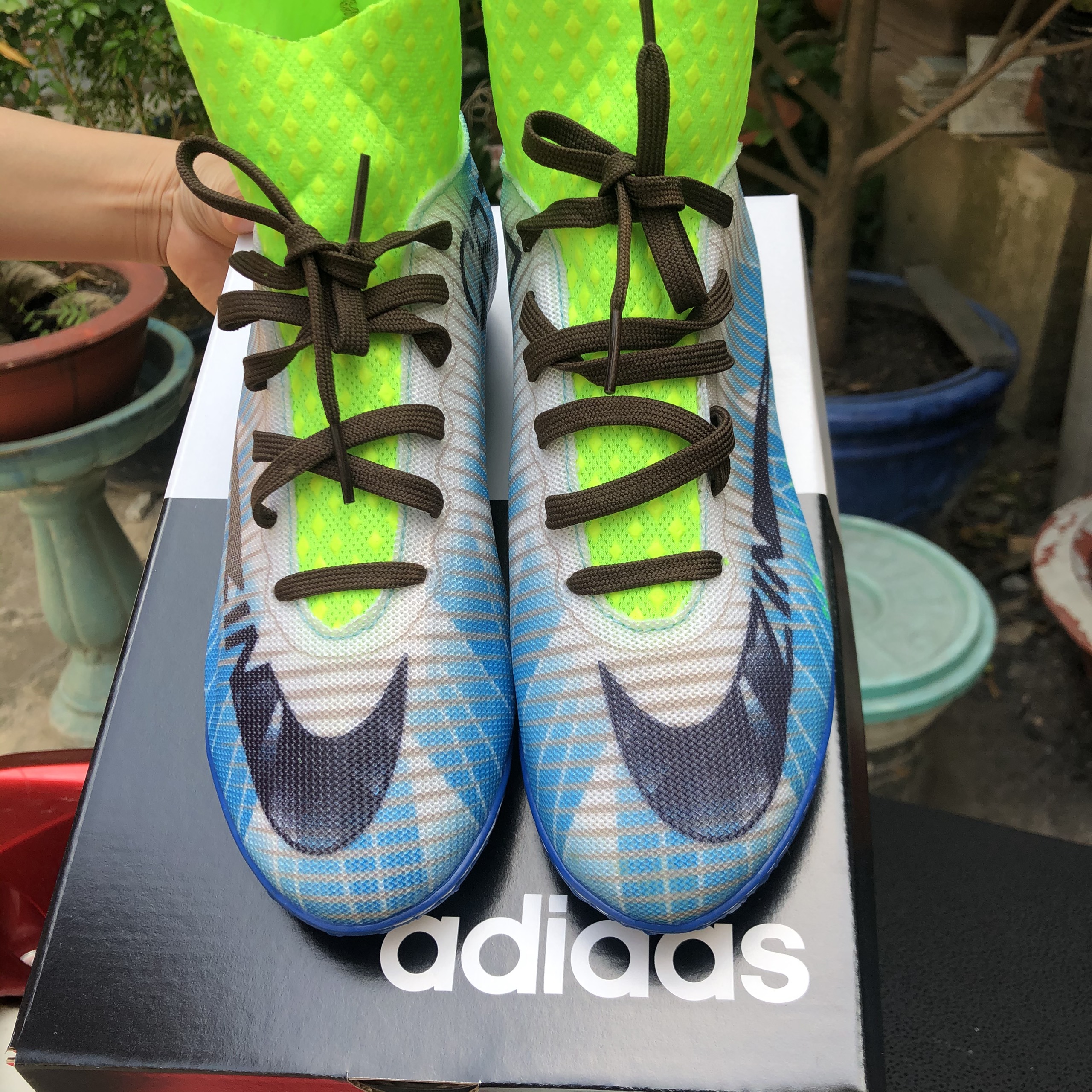 [HCM]Giày đá banh giày đá bóng cổ cao CR7: khâu full đế