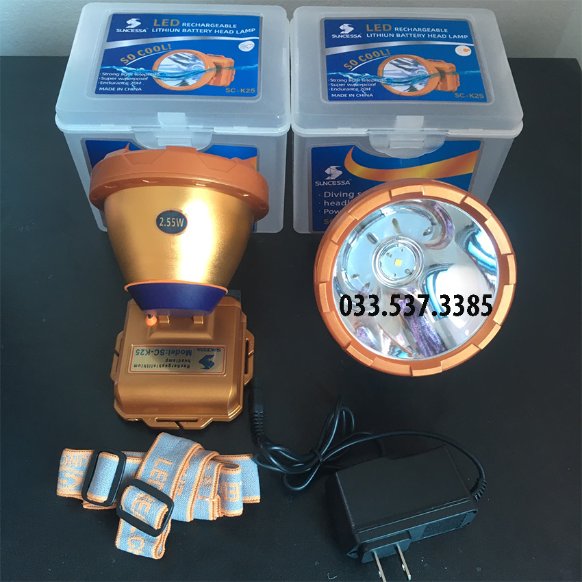 Đèn đeo đầu, đèn pin led đội đầu k25 siêu sáng