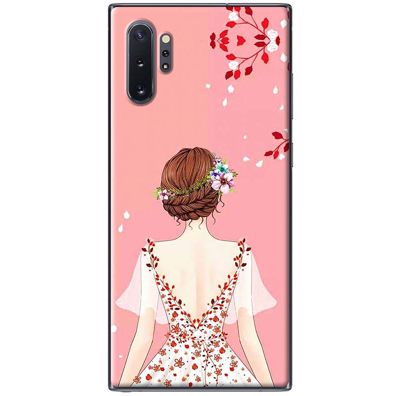 Ốp lưng dành cho Samsung Galaxy Note 10, Note 10 Plus, Note 10 Lite, Note 20, Note 20 Ultra mẫu Cô gái áo hồng