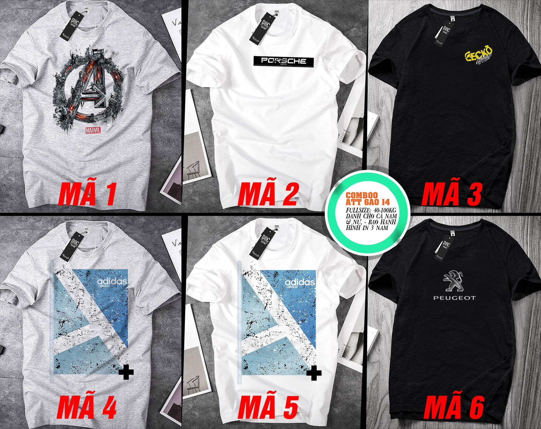 Men's big size white and black gray T-shirt