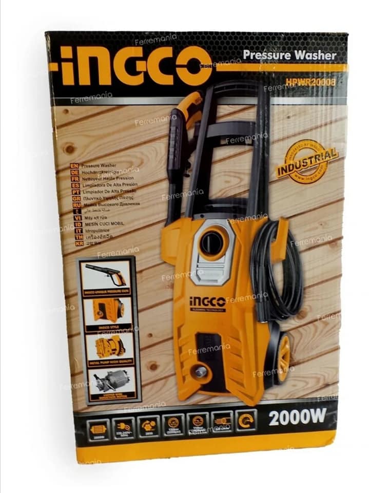 [HCM]Máy xịt rửa xe áp lực cao Ingco 2000W HPWR20008 ( động cơ cảm ứng từ )