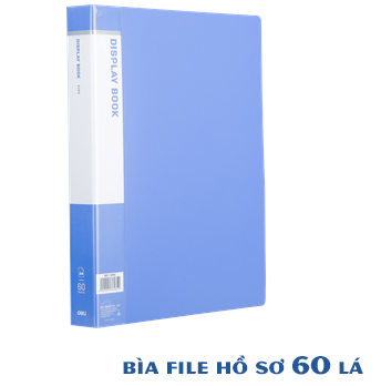 Bìa file hồ sơ 60 lá nhựa a4 deli e5260