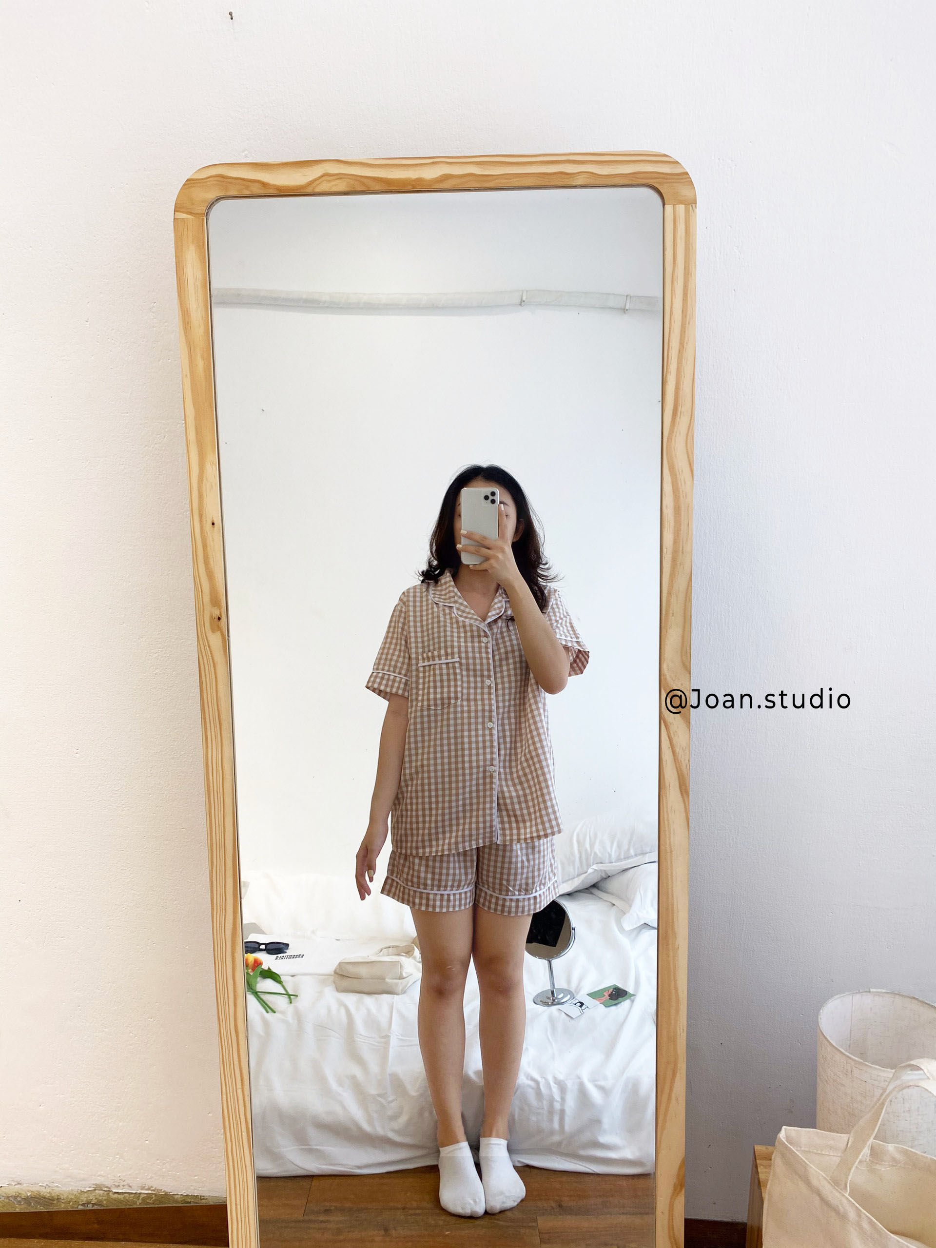 [CARO PYJAMA] - Đồ Ngủ Nữ, Đồ Mặc Ở Nhà Chất Kate Bộ Ngắn