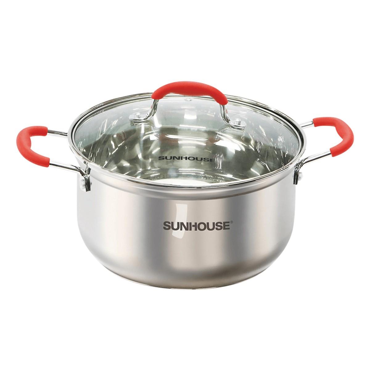 Bộ nồi 3 chiếc inox 5 đáy Sunhouse SHG2503MSB/MSD