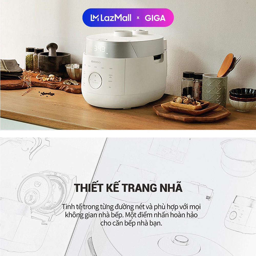 [ Hỏa tốc HN - HCM ]  Nồi cơm hạ cánh nơi anh CRP-LHTR0610FW/FB