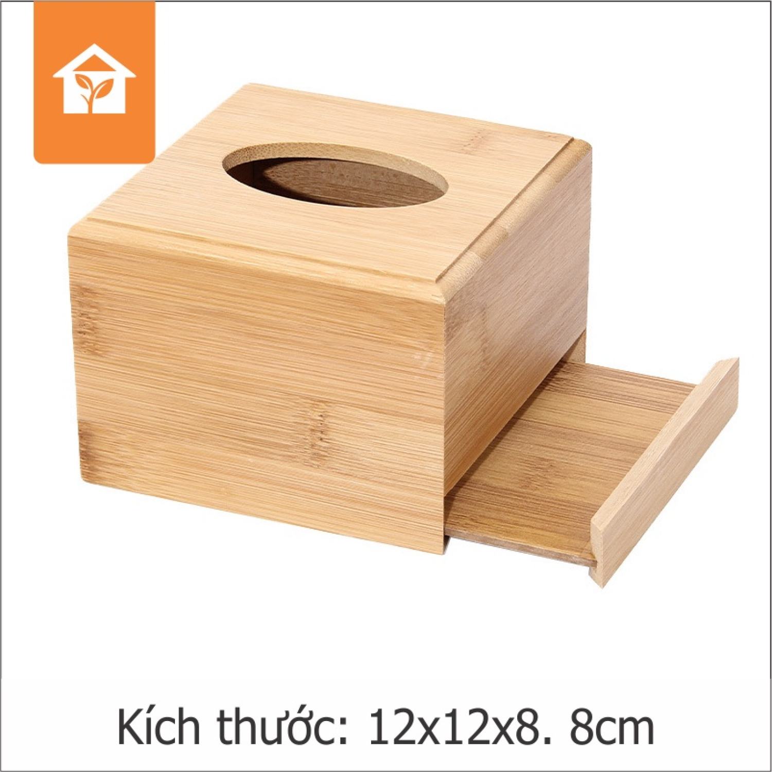 Hộp khăn giấy gỗ tre tự nhiên ( Hàng xuất khẩu )