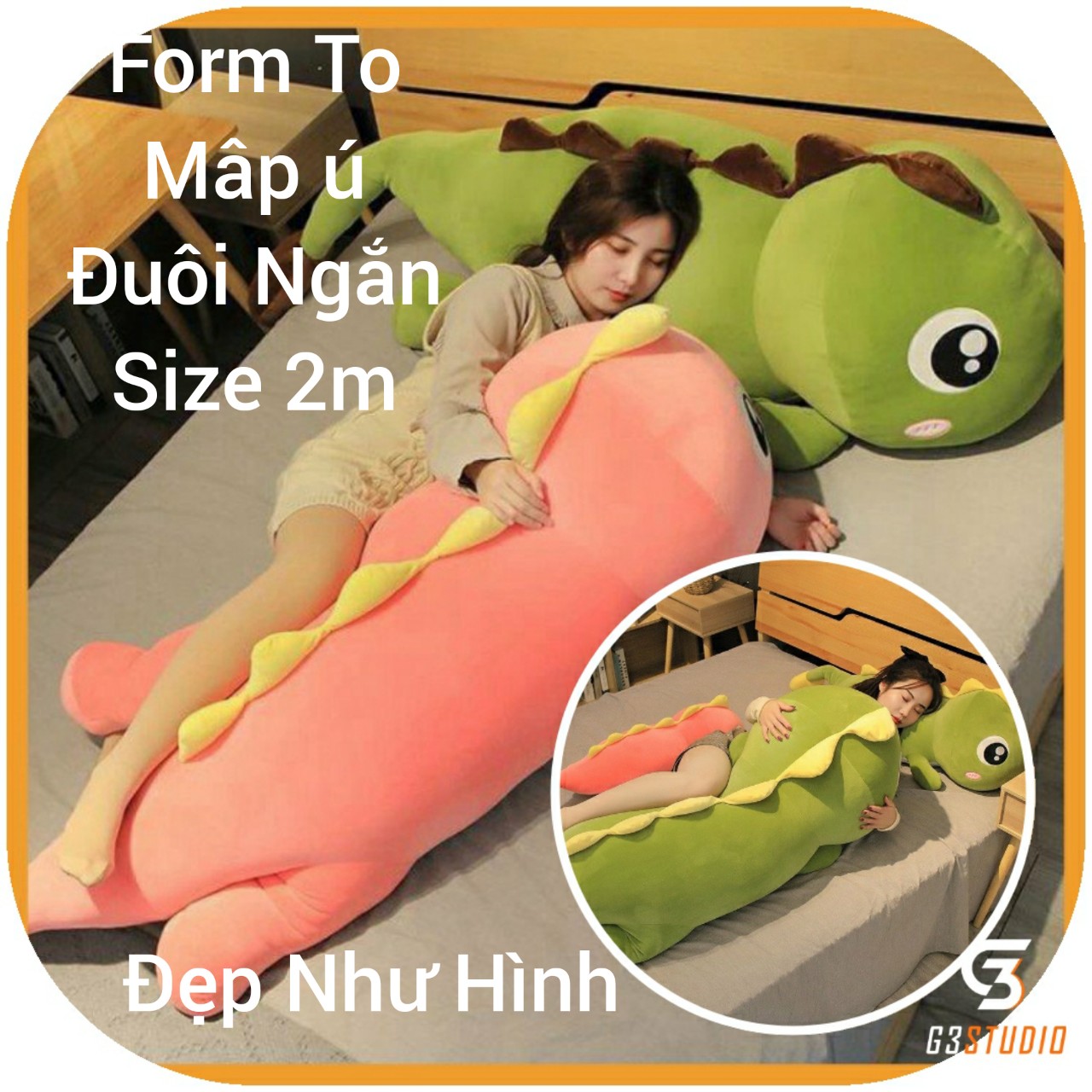 Khủng Long Đuôi Tim , Mắt lồì siêu to 2m (Gấu Bông , Khủng long Nhồi Bông)