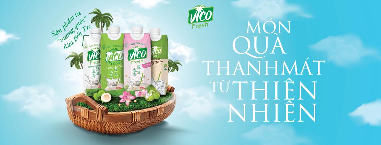 COMBO 4 HỘP NƯỚC DỪA VICO FRESH 1L (2 SỮA DỪA, 2 XIÊM)