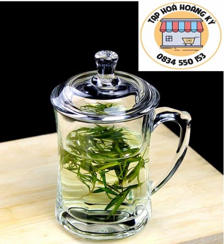 Ly thủy tinh DELI có nắp đậy cao cấp