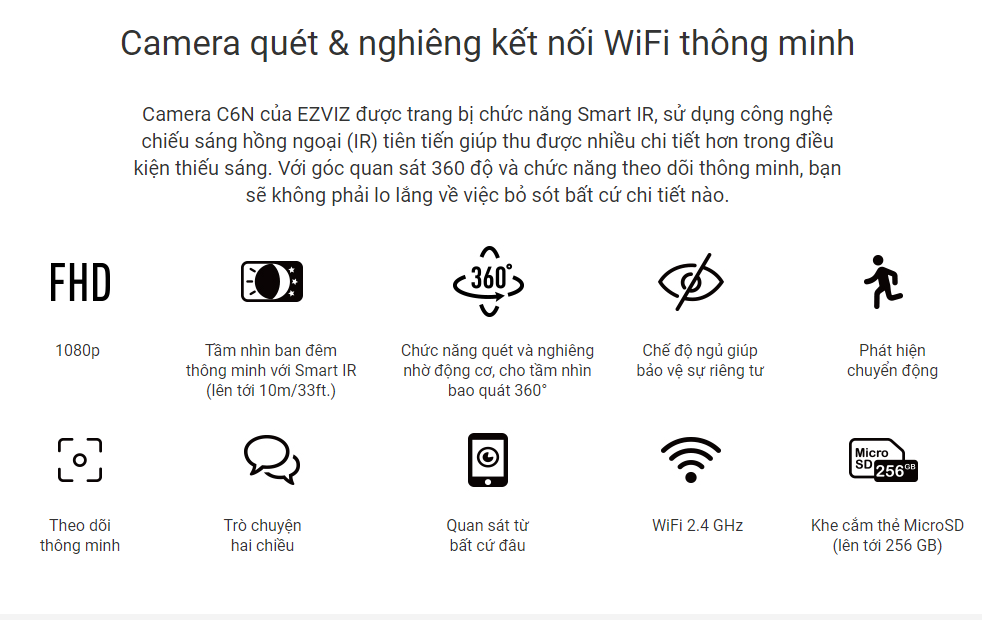 ⚡ SALE SỐC ⚡ Giá sốc ,  CAMERA THÔNG MINH, CAMERA GIÁM SÁT, CAMERA IP, CAMERA C6N  , CAMERA TRONG NHÀ.. camera fullHD camera eE VIZ.....IMOU.....