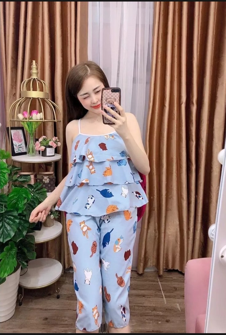 Set Lửng Nữ Vải Kate Thái Thoáng Mát Dưới 58kg
