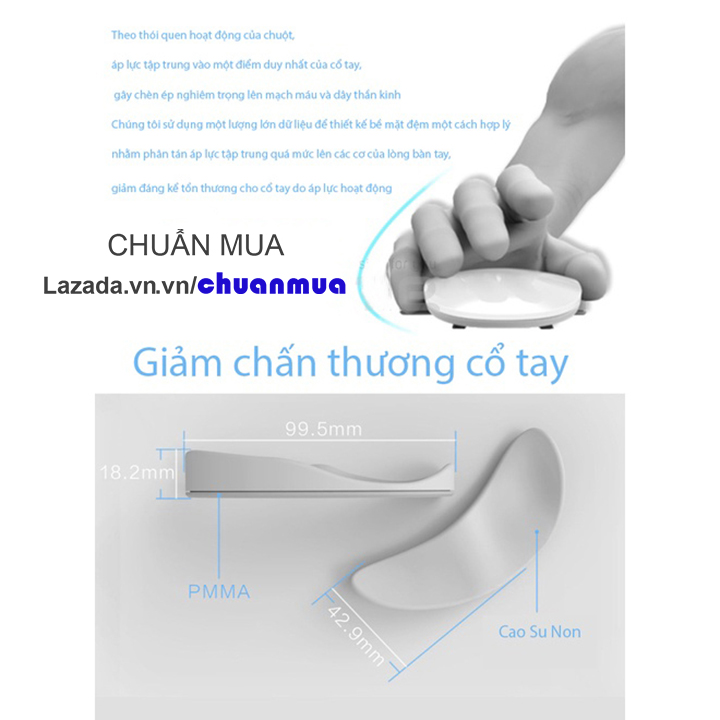 Ergonomic Mouse Rest Pad Mouse Wrist Rest (Silicon Mouse Pads Anti-fatigue Gaming Wrist Pads Super Smooth)