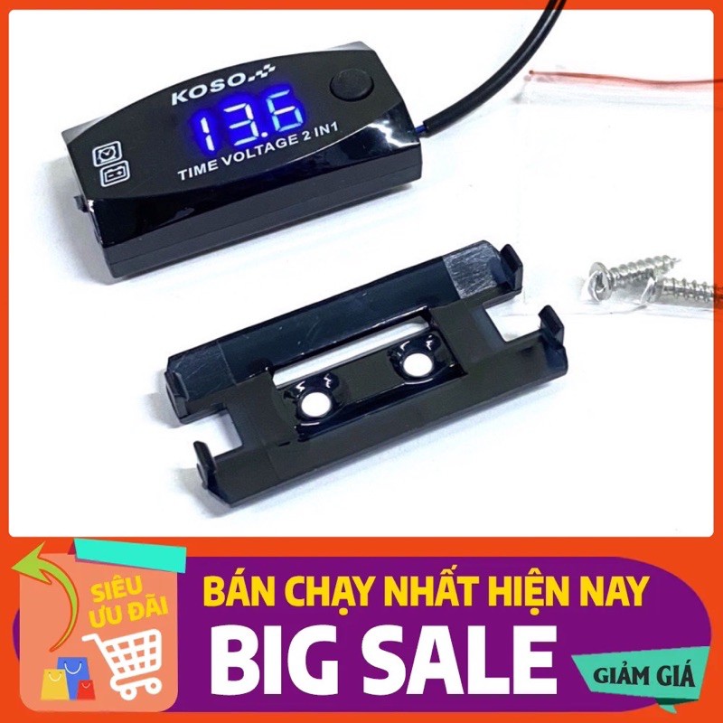 [Chính Hãng] Đồng hồ báo Volt KOSO 2 chức năng