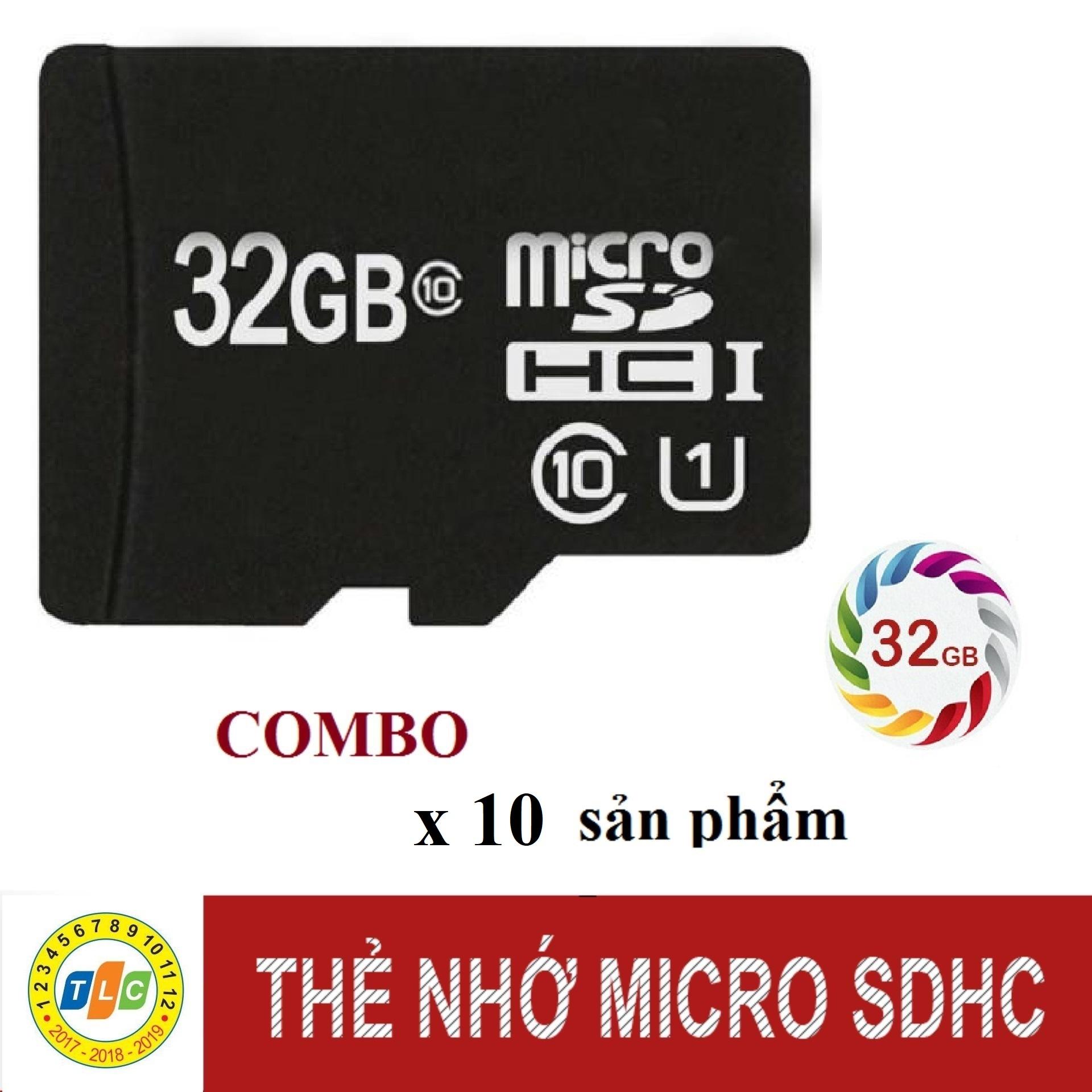 [ Combo x 10 ] Thẻ nhớ Micro SD 32Gb U1 Class 10 Tốc độ cao siêu bền cho camera
