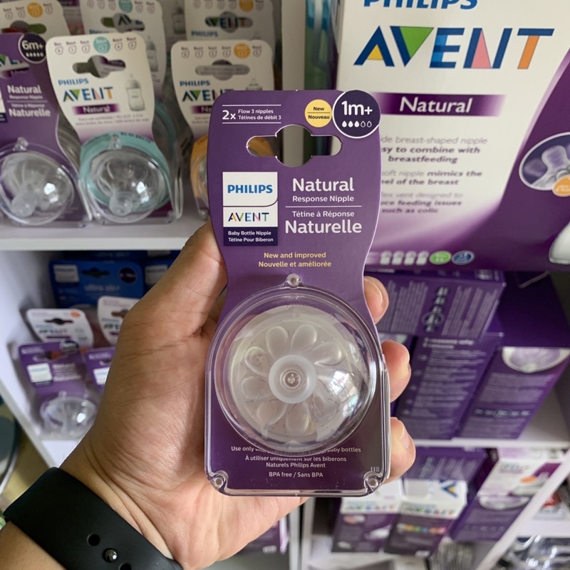 [CHÍNH HÃNG] Núm Ty Avent Natural SỐ 1 > SỐ 5 Mẫu 2021