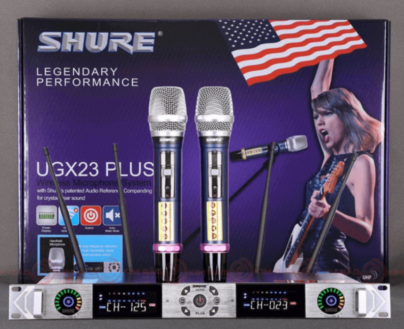 Micro Không Dây Cao Cấp Shure UGX 23 Plus - Micro Không Dây Shure UGX23 Plus Với Công Nghệ Lọc Âm, Chống Hú Tốt