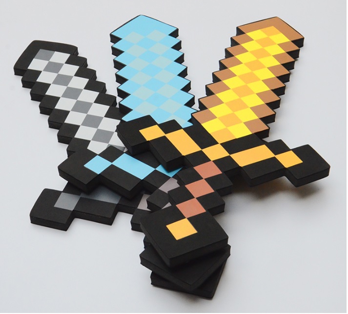 [HCM]Combo 3 kiếm minecraft tặng kèm mini figure