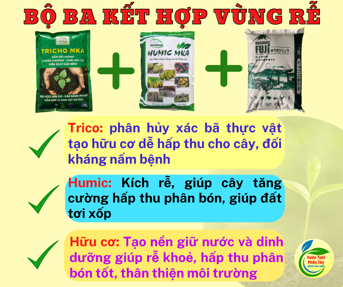 Tricho MKA nấm đối kháng Trichoderma hữu cơ vi sinh - 1kg