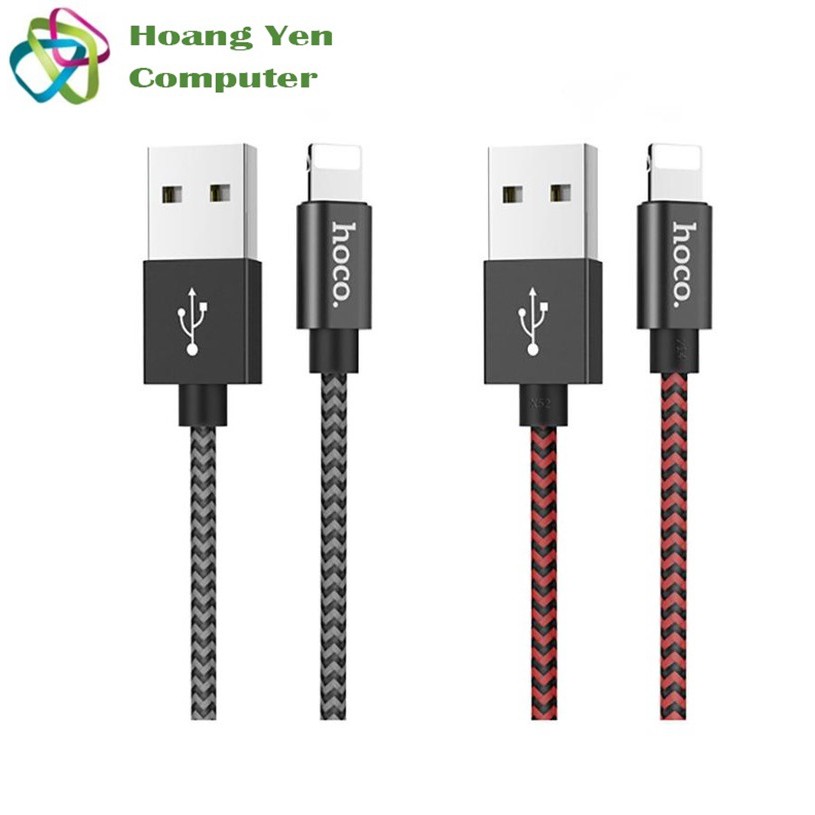 Cáp sạc nhanh lightning hoco x14 max cho iphone ipad dây dù 1m chống đứt - bh 1 năm - hoàng yến computer