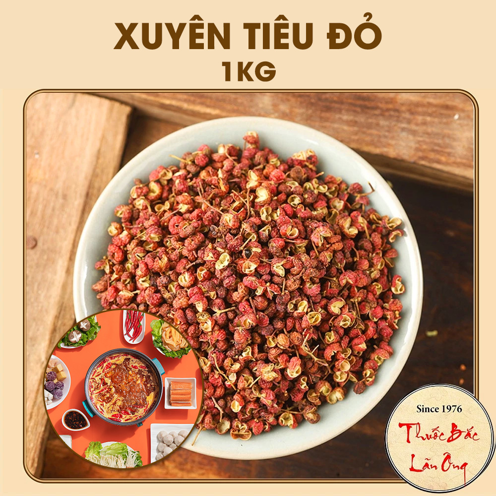 Xuyên tiêu đỏ 100g, hoa tiêu Tứ Xuyên cay, tê, gia vị lẩu, làm gà ủ muối, thơm ngon, chuẩn vị